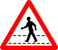 Pedestrian crossing ahead