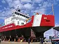 USCGC Mackinaw on launch day, April 2, 2005.