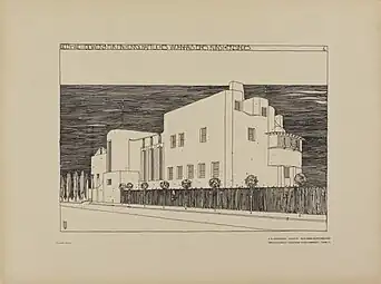 Entry for the House for an art lover competition, by Charles Rennie Mackintosh (1900)