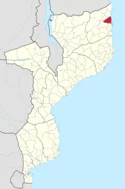 District location in Mozambique