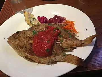 Fried red seabream