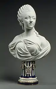 Madame du Barry in Sevres glazed porcelain by Augustin Pajou, Metropolitan Museum, (1772)