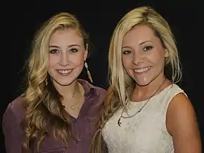 Maddie Font (left) and Tae Kerr (right) in 2014