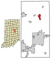 Location in Madison County, Indiana