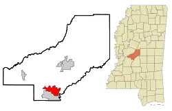 Location of Madison, Mississippi