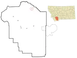 Location of Harrison, Montana