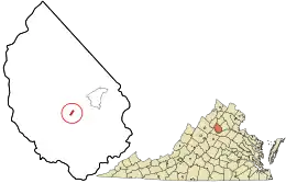 Location in Madison County and the state of Virginia.