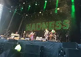 Madness performing at Wirral Live in 2017