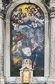 The Nativity and Saint Dominic  Domenico Tintoretto