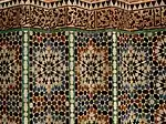 Zellij mosaic tilework in the madrasa