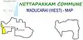Map of Maducarai(West), Nettapakkam Commune