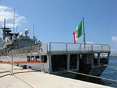 Euro docked at the harbor of Reggio Calabria on 8 July 2018.