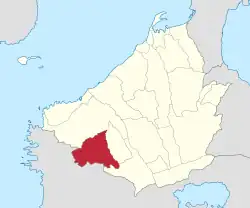 Map of Cavite with Magallanes highlighted