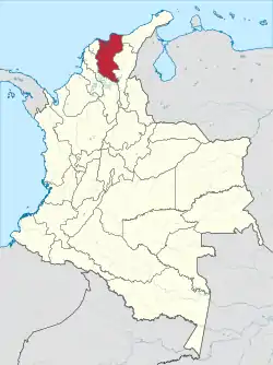 Magdalena shown in red
