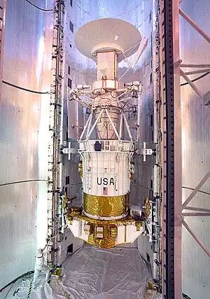 The probe imaged aboard Atlantis.