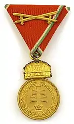 Hungarian Bronze Military Merit Medal (Military award) with swords
