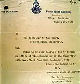 Mahamana Madan Mohan Malviya Resignation from Vice-Chancellor, Banaras Hindu University due to poor health.