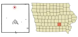 Location of New Sharon, Iowa