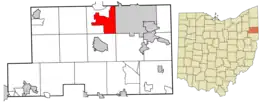 Location of Austintown in Mahoning County and in the State of Ohio
