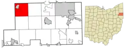 Location of Milton Township in Mahoning County