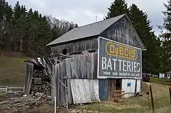 Barn south of Clearfield, a variant on Mail Pouch tobacco barns