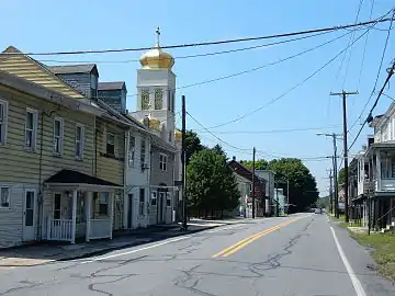 Main Street of Maizeville (PA 54).