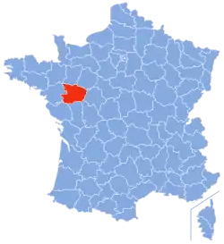 Location of Maine-et-Loire in France