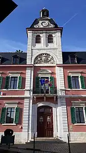 Gex city hall with Tibetan flag