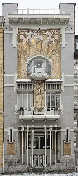 House of the architect Paul Cauchie featuring sgraffito, Brussels (1905)