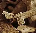 Ca. 10th century C.E. Makara or yali on an Eka-tantri vina.