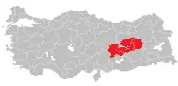 Location of Malatya Subregion