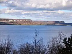 The Malcolm Bluff near Purple Valley,as seen across Colpoys Bay