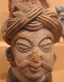 Proto-Pagri, Kushan-Gupta period, 5th-6th century CE, terracotta, Honolulu Academy of Arts