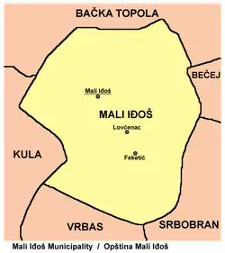 Map of Mali Iđoš municipality