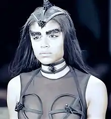 Mala at the Chromat Autumn-Winter 2015 runway show