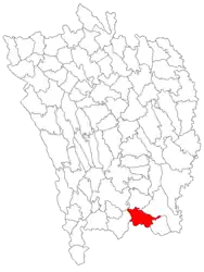 Location in Vaslui County