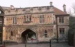 Photo of large medieval gateway built around in the fifteenth century