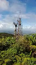 Towers atop El Yunque from Mameyes II on a clear day