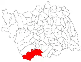 Location in Bacău County