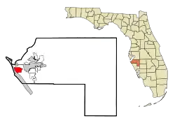 Location in Manatee County and the state of Florida
