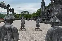 Mandarin soldiers Khai Dinh tomb Hue