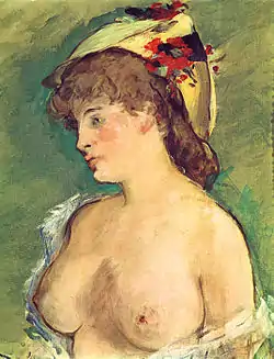 Blonde Woman with Bare Breasts(c. 1878)by Édouard Manet