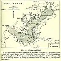 Map of Mangareva dated from 1938