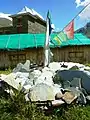 Mani stones & prayer flags. Gandhola Monastery. Lahaul.