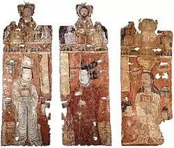 Manichaean temple banners "MIK III 6286" and "MIK III 6283"