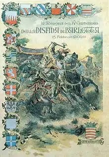 Commemorative poster for the fourth centennial of the Disfida