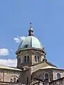 The patinated dome surmounted by a four-armed cross