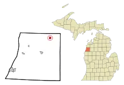 Location of Copemish, Michigan
