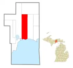 Location within Schoolcraft County