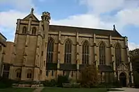 View of the chapel from the quad, just outside the main building.